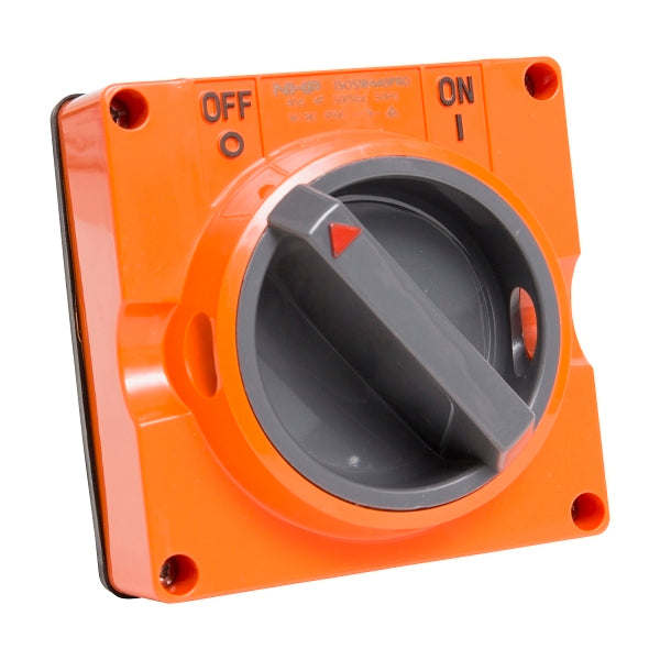 NHP ISO Surface Switch, 4 Pole 40A 500V AC, w/o Base, Resistant Orange***EMAIL/TEXT FOR PRICING***