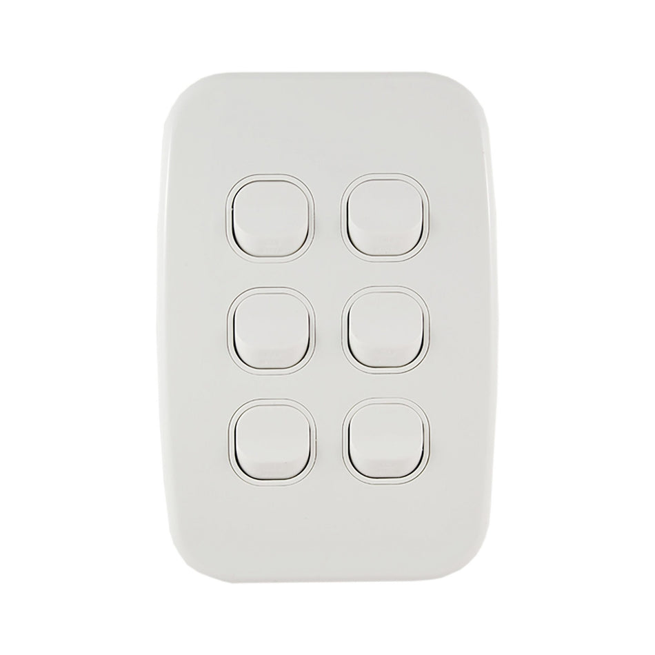 Light Switch 6 Gang – VERTICAL