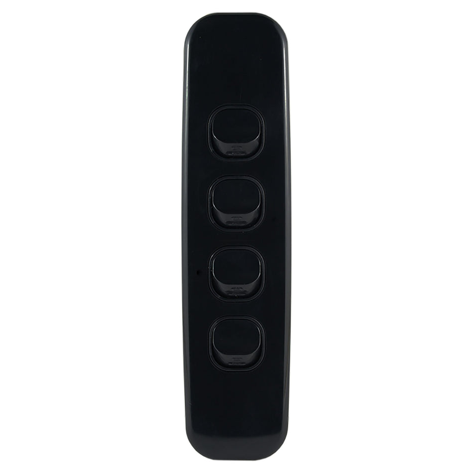 Architrave Switch 4 Gang BLACK