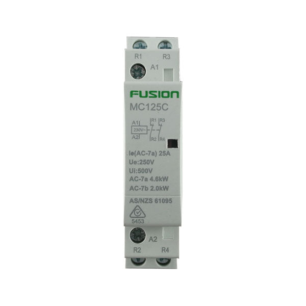 Modular Contactor 2 Pole 250V AC 25A 2NC