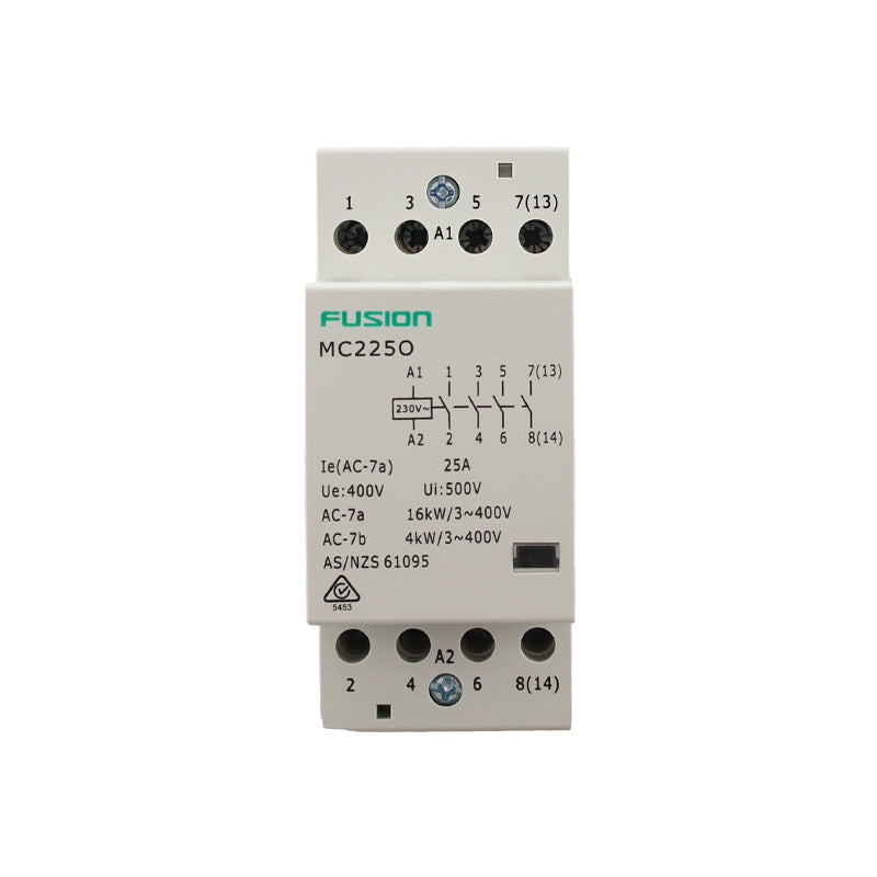 Modular Contactor 4 Pole 500V AC 25A 4NO