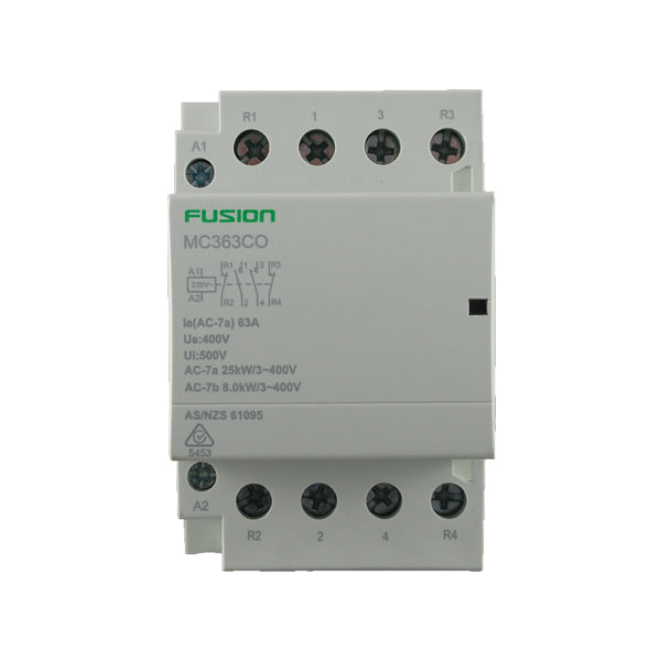 Modular Contactor 4 Pole 500V AC 63A 2NC + 2NO