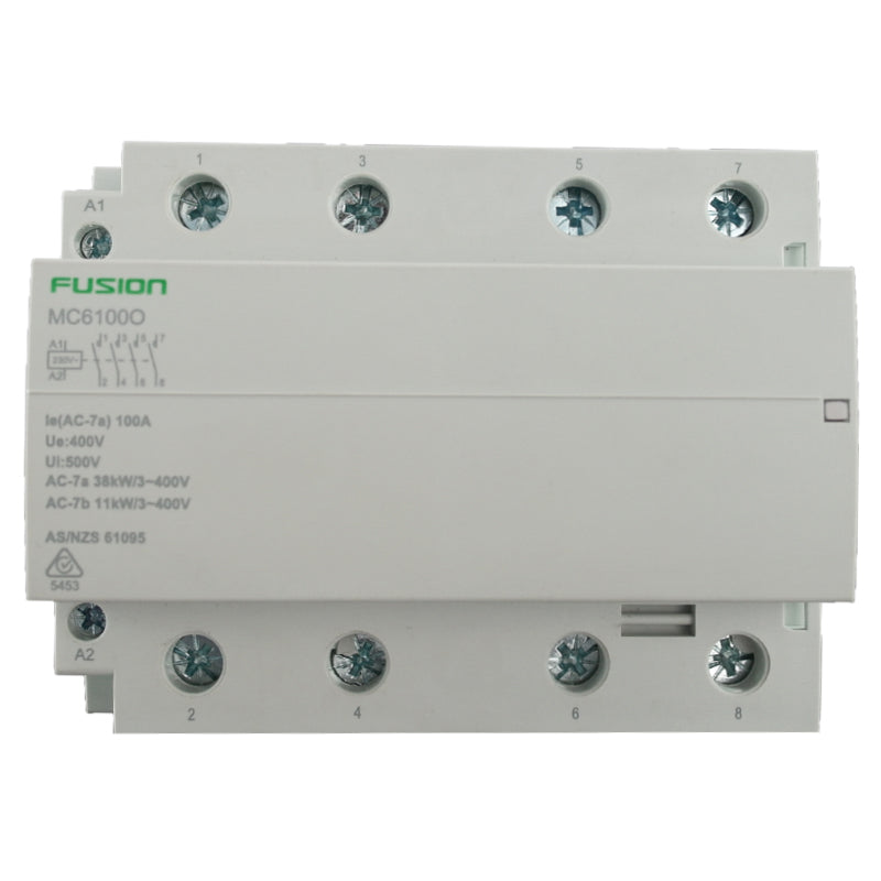 Modular Contactor 4 Pole 500V AC 100A 4NO