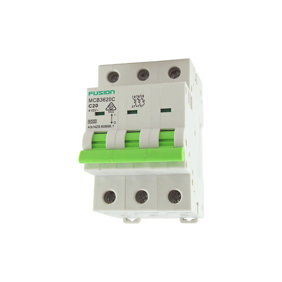 Circuit Breaker 3 Pole 6kA 20A