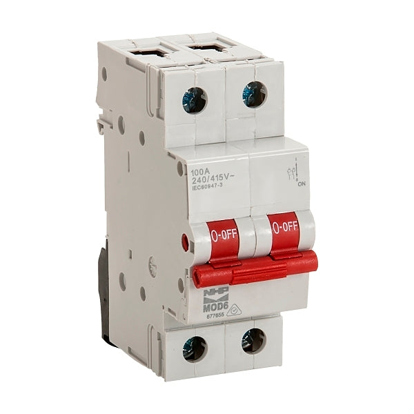 NHP MOD6 Miniature Circuit Breaker Main Switch 2Pole 100A***EMAIL/TEXT FOR PRICING***