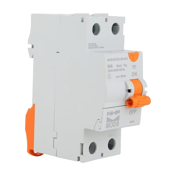 NHP MOD6 Residual Current Circuit Breaker RCCB 1PN 63A 30mA Type A***EMAIL/TEXT FOR PRICING***