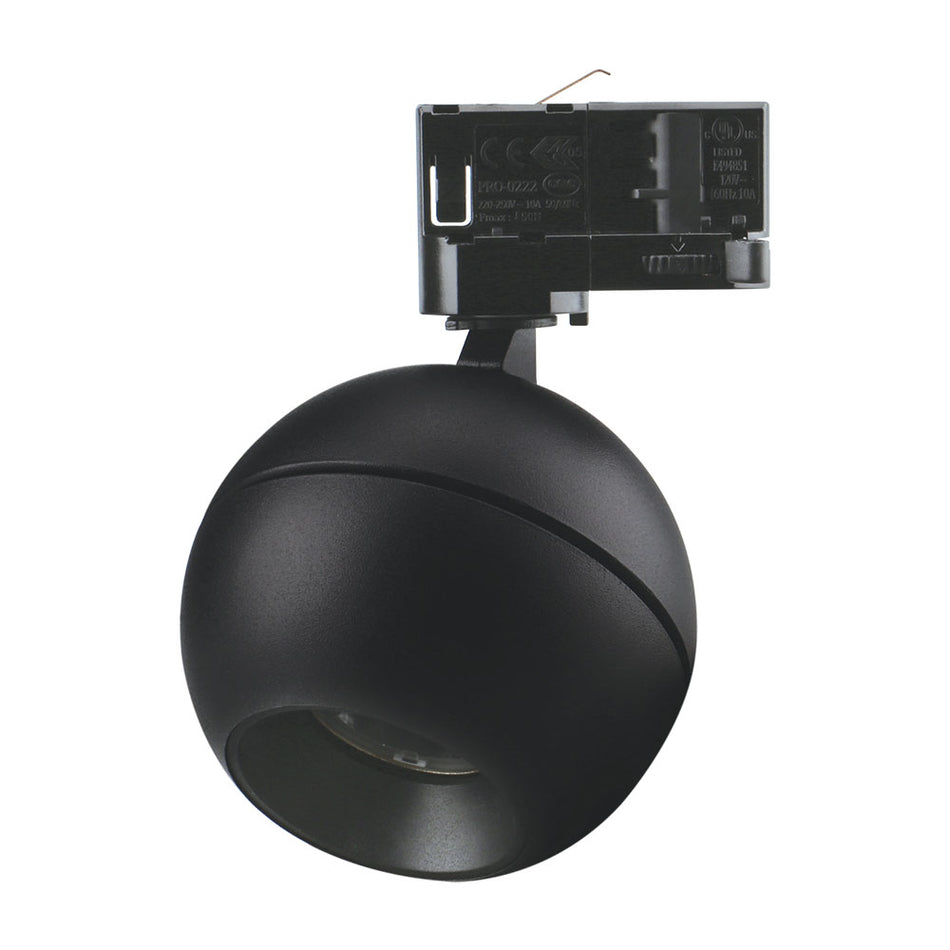 Moon 6W/9W Dimmable Three Circuit Track LED Spot Matt Black / Tri-Colour