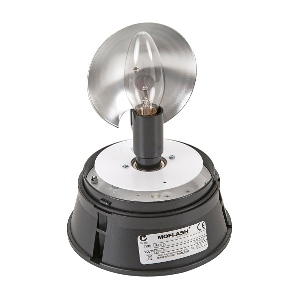 Moflash Beacon Rotating E14 x 60W 230V AC IP65 Wall or Surface Mount Base***EMAIL/TEXT FOR PRICING***