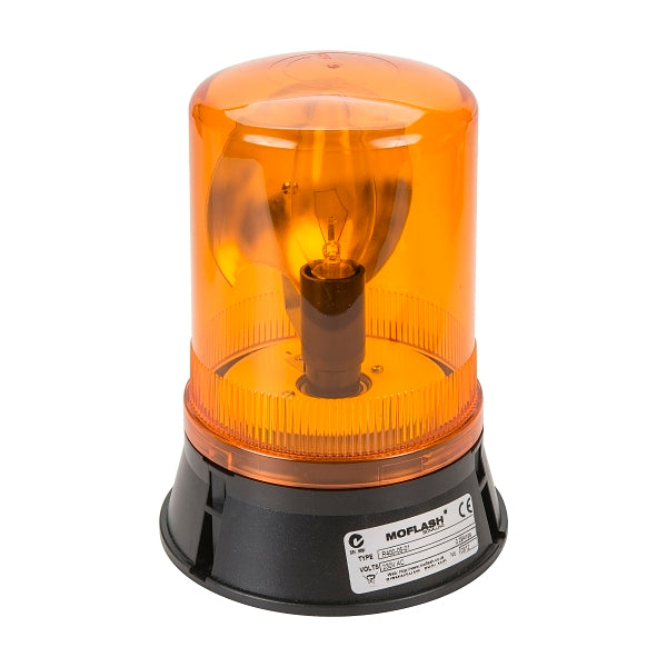 Moflash Beacon Rotating E14 x 60W 230V AC IP65 Wall or Surface Mount Lens Amber***EMAIL/TEXT FOR PRICING***