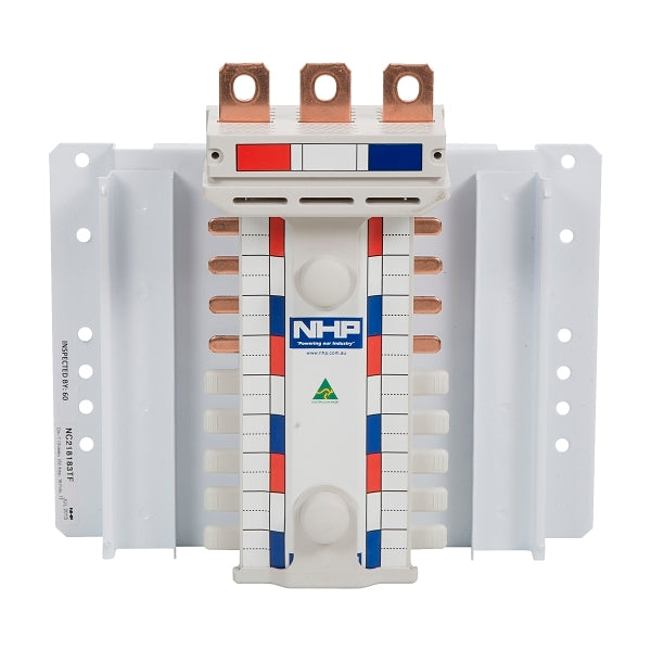 NHP POWERMAX DIN T NC Busbar Chassis 250A 12 Way 3Pole Top Feed***EMAIL/TEXT FOR PRICING***