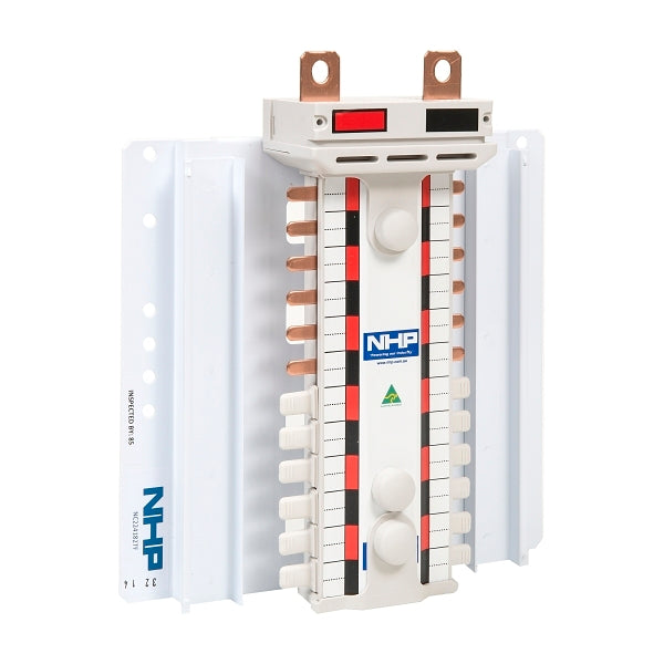 NHP POWERMAX DIN T NC Busbar Chassis 250A 24 Way 2Pole Top Feed Red Black***EMAIL/TEXT FOR PRICING***