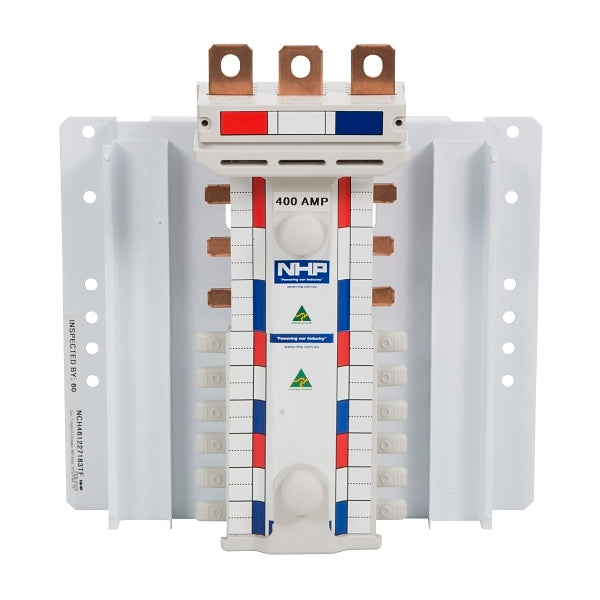 NHP POWERMAX DIN T NCH Busbar Chassis 400A Hybrid 12 Way 27mm 30 Way 18mm 3Pole Top Feed***EMAIL/TEXT FOR PRICING***