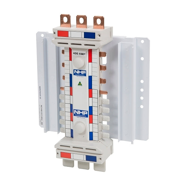 NHP POWERMAX DIN T NCH Busbar Chassis 400A Hybrid 12 Way 27mm 30 Way 18mm 3Pole Universal***EMAIL/TEXT FOR PRICING***