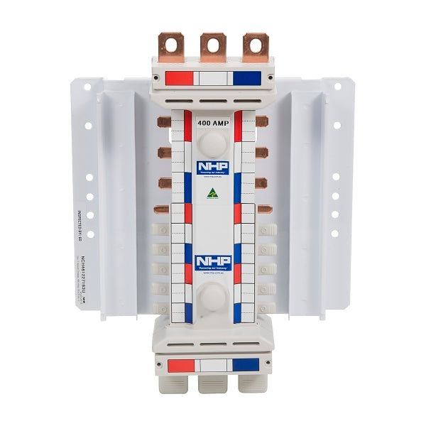 NHP POWERMAX DIN T NCH Busbar Chassis 400A Hybrid 6 Way 27mm 48 Way 18mm 3Pole Universal***EMAIL/TEXT FOR PRICING***