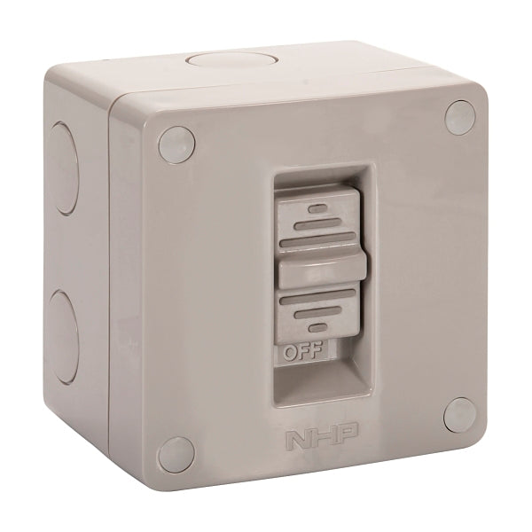 NHP NLINE Surface Switch, Small IP 66 Plastic, 1 Gang, 1 Pole 16A 250V AC***EMAIL/TEXT FOR PRICING***