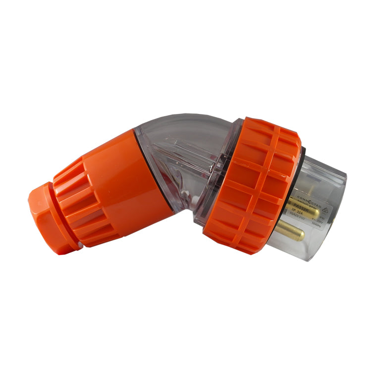 IP66 3 Pin Angled Plug – 250V 32A