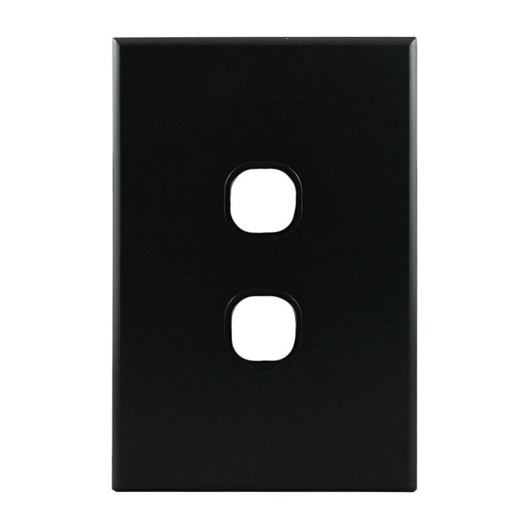 Grid Plate 2 Gang – MATTE BLACK