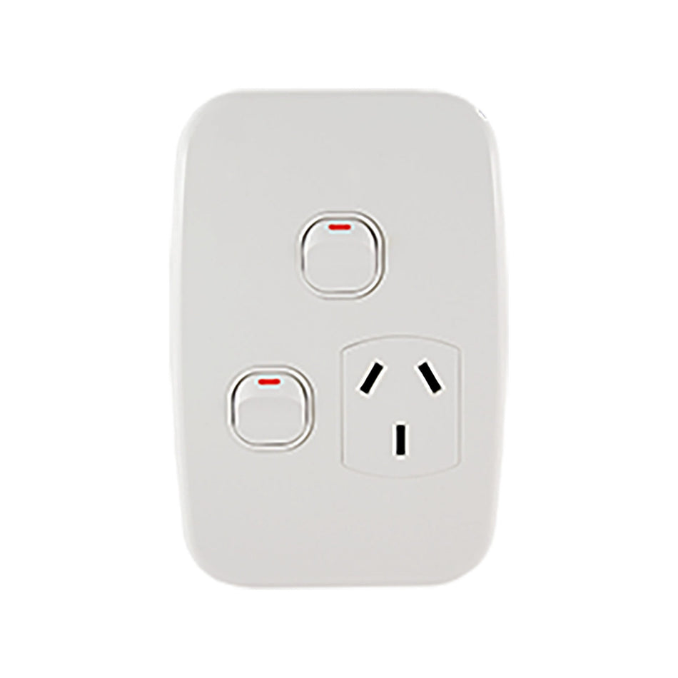 Single Power Point with Extra Switch – VERTICAL