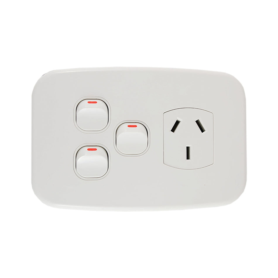 Single Power Point with 2 Extra Switches