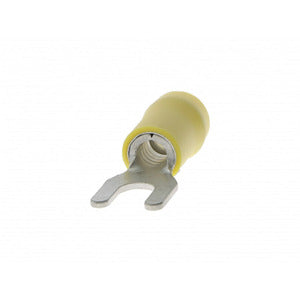 FORK TERMINAL YELLOW D/GRIP 3MM FORK 4MM²-6MM²