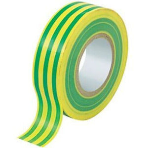 INSULATION TAPE 0.15MM X 18MM X 20M GREEN/YELLOW