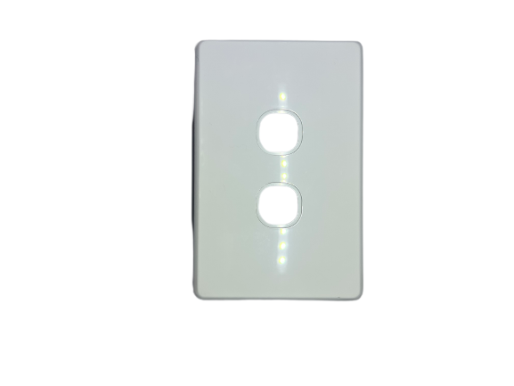 NLS 30602 | 2 Gang Switch Plate Only ' Classic' Style ' White