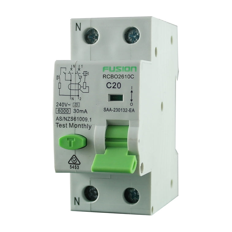 RCBO 1P+N 6kA 250V 10A Type A