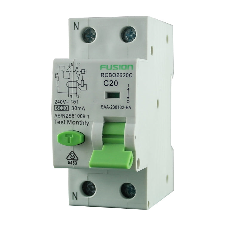 RCBO 1P+N 6kA 250V 20A Type A