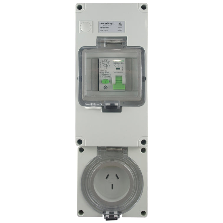 IP66 RCD 保护插座 3 针 – 250V 10A