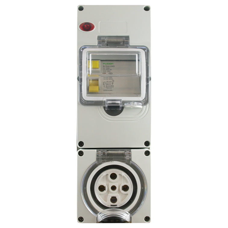 IP66 RCD 保护插座 5 针 – 500V 32A