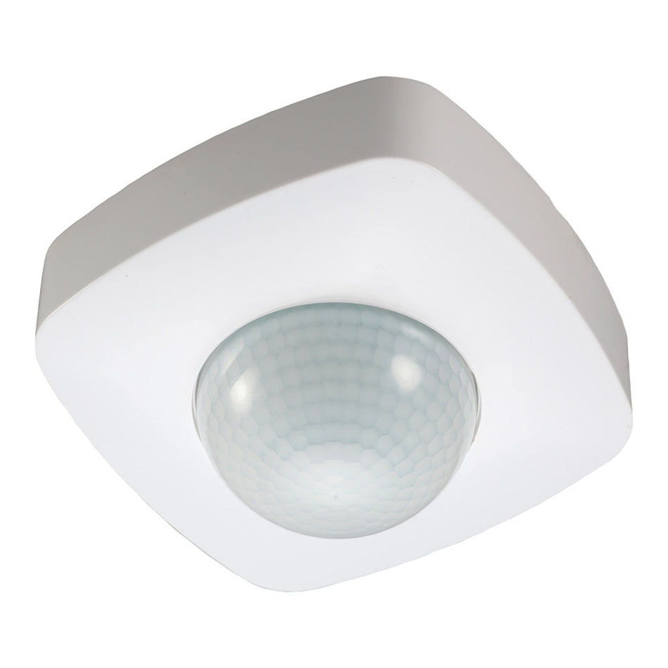 Square Surface Mount PIR Sensor 360° 16A White IP65