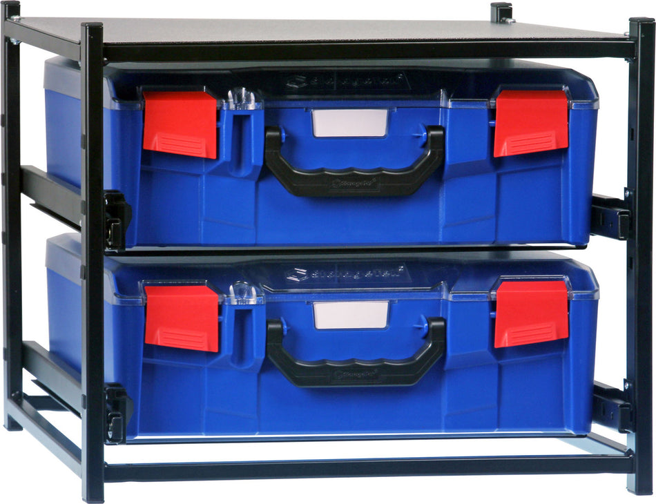 2 Large  Drawer Frame Assembled c/w 2 Large PC Lid Cases- Blue