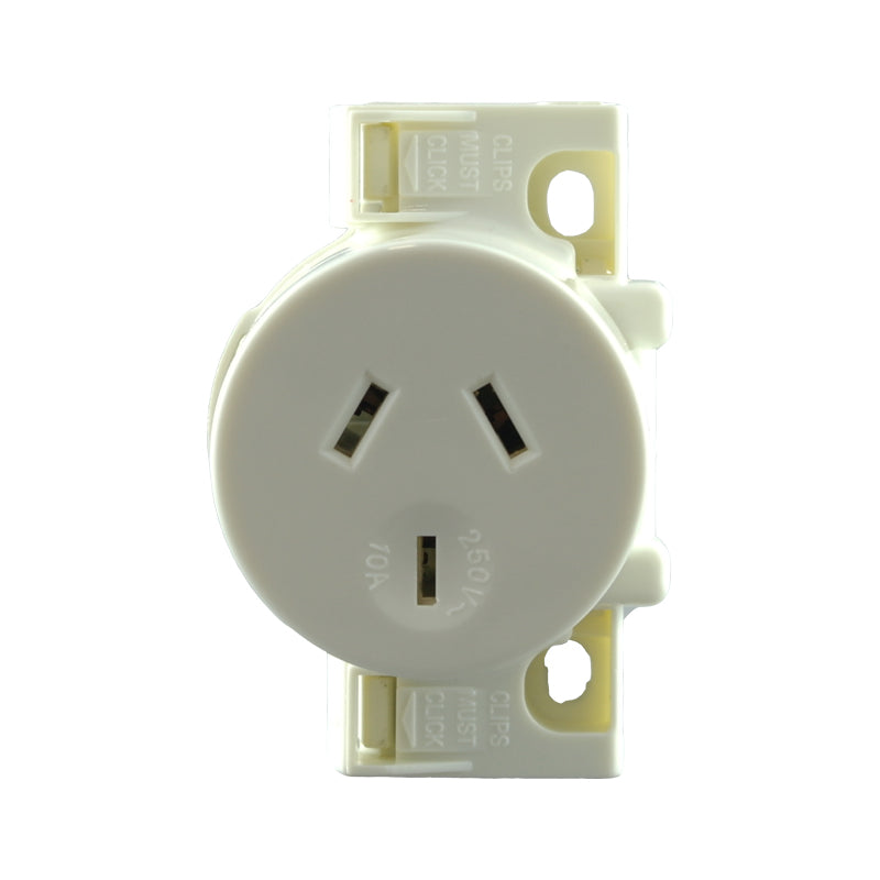 Quick Connect Surface Socket 250V AC 10A 1-2.5mm2 2C+E