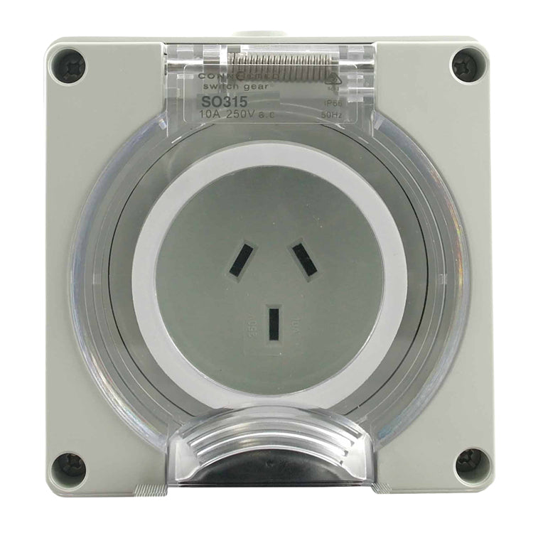 IP66 Socket Outlet 3 Pin – 250V 15A