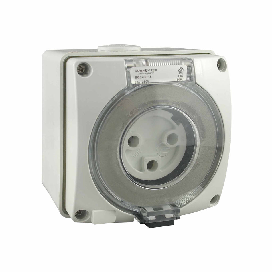 Socket Outlet 3 Pin 32A 250V IP66