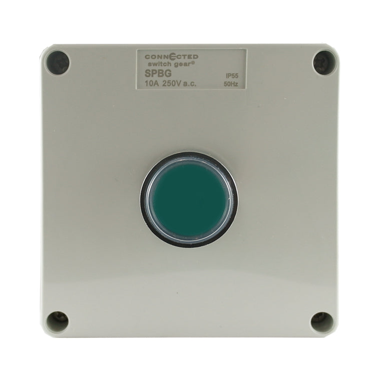 Push Button Control Box – Green 250V AC 10A IP55