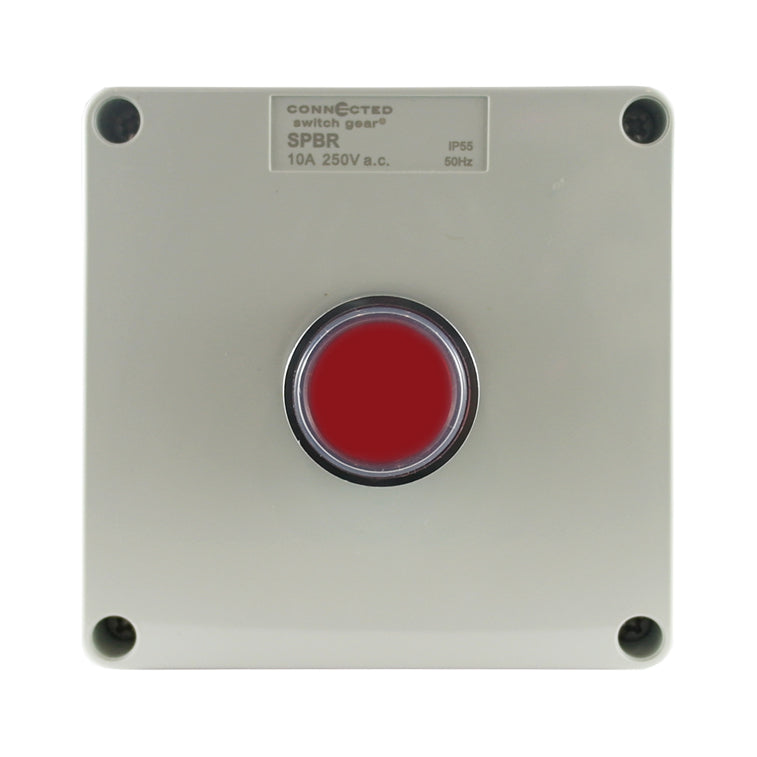 Push Button Control Box – Red 250V AC 10A IP55