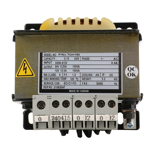 NHP Control Transformer Multi Tap 150VA 415 to 240VAC Dual Input and 24 to 12VAC Output***EMAIL/TEXT FOR PRICING***