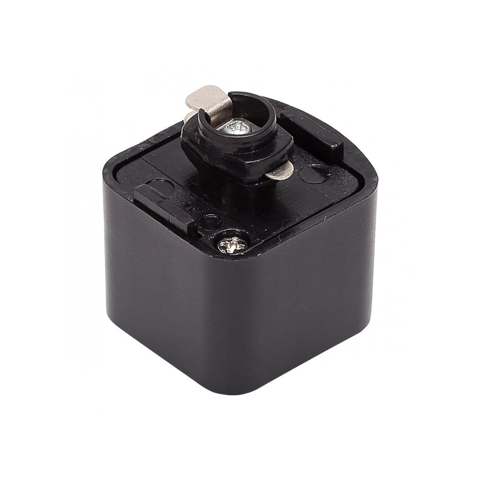 Track Single Circuit 3 Wire Square Adaptor Black