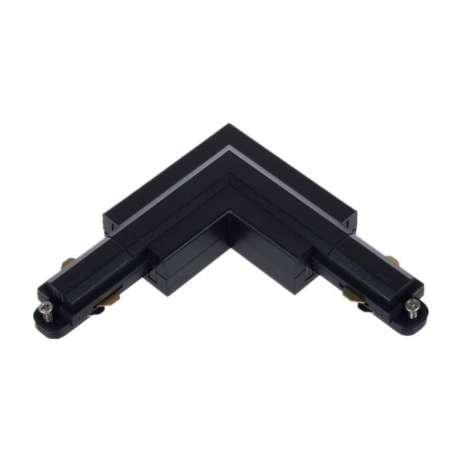 Track Single Circuit 3 Wire L-Piece Right Connector Black