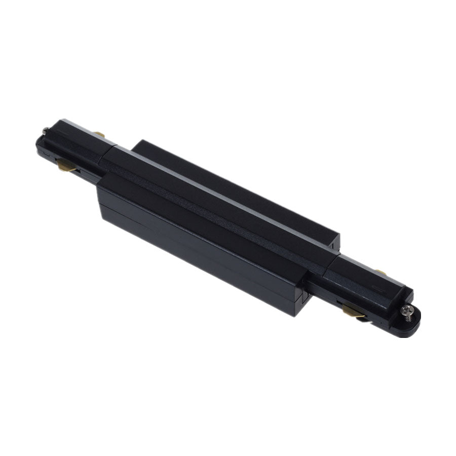 Track Single Circuit 3 Wire Straight Connector Black