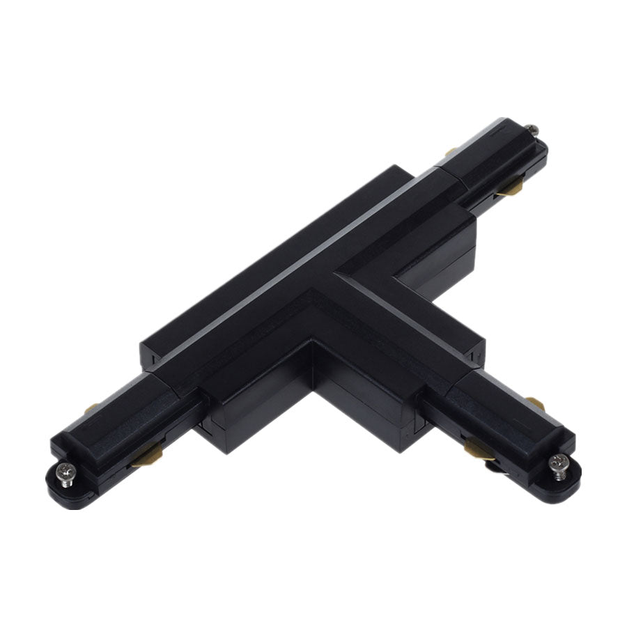 Track Single Circuit 3 Wire T-Piece Right Connector Black