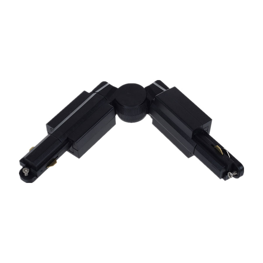 Track Single Circuit 3 Wire Elbow Left Connector Black