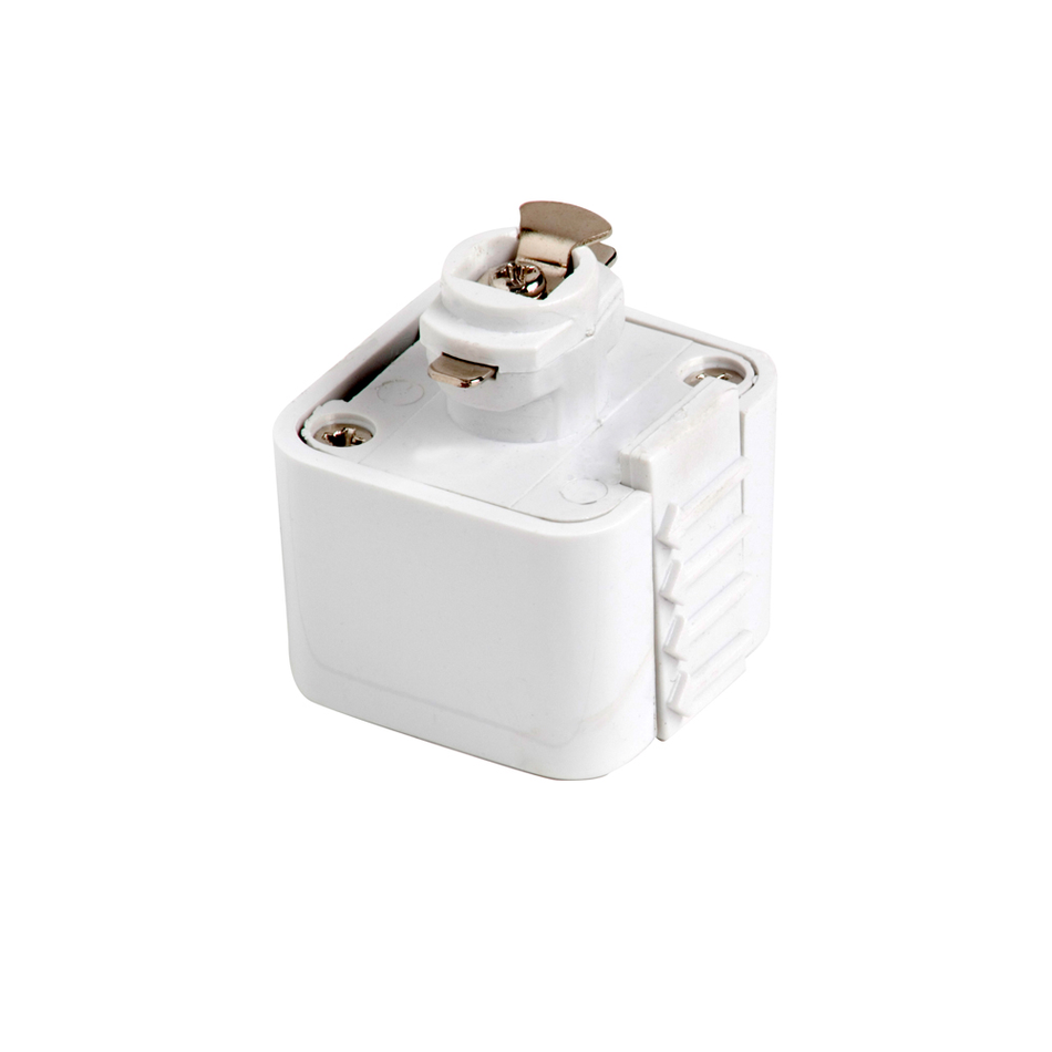 Track Single Circuit 3 Wire Square Adaptor White