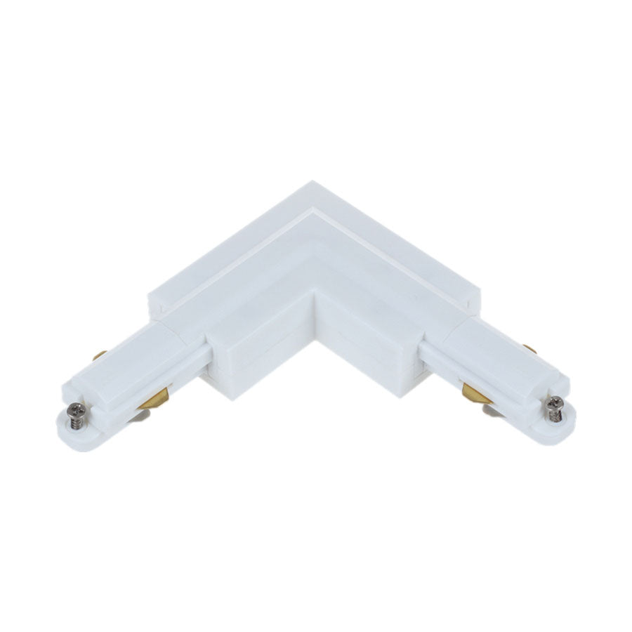 Track Single Circuit 3 Wire L-Piece Right Connector White