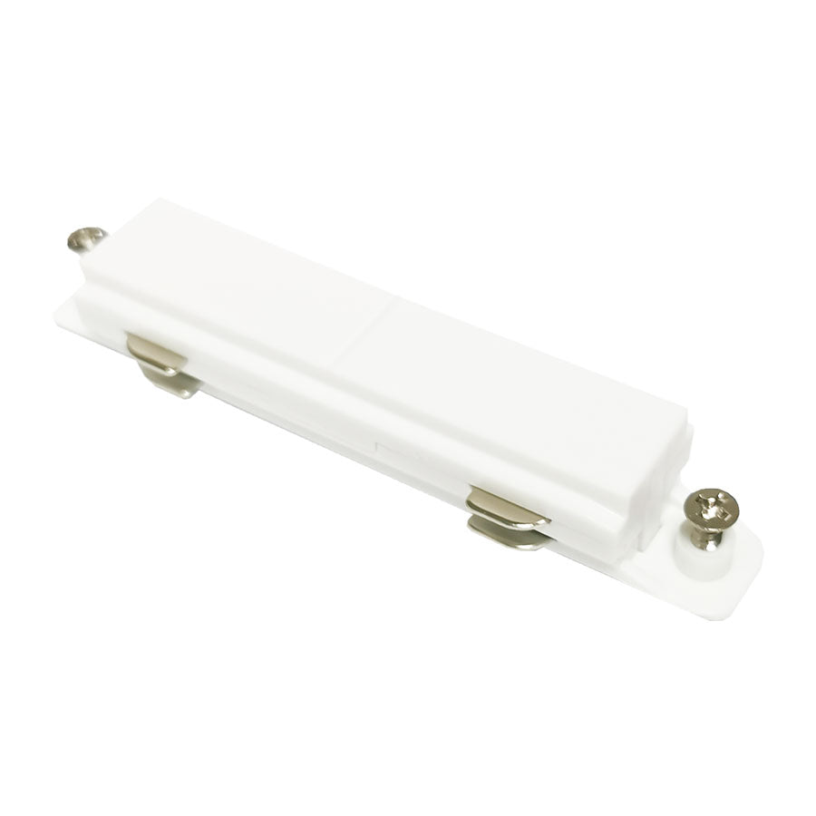 Track Single Circuit 3 Wire Straight Mini Connector White