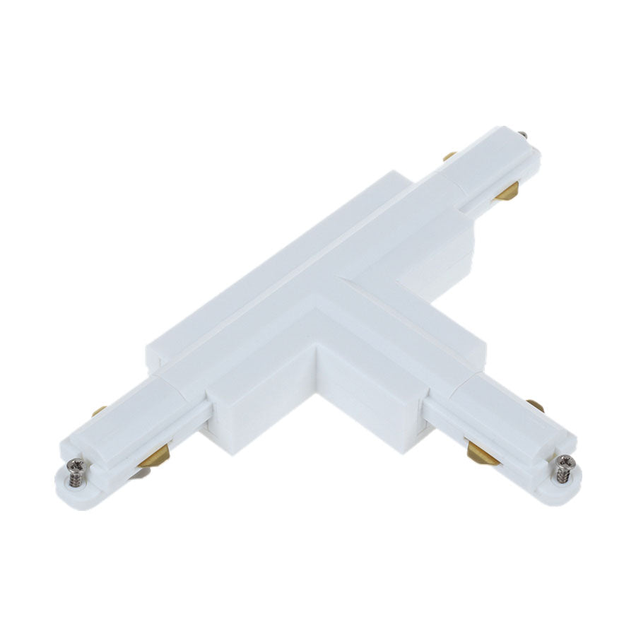 Track Single Circuit 3 Wire T-Piece Left Connector White