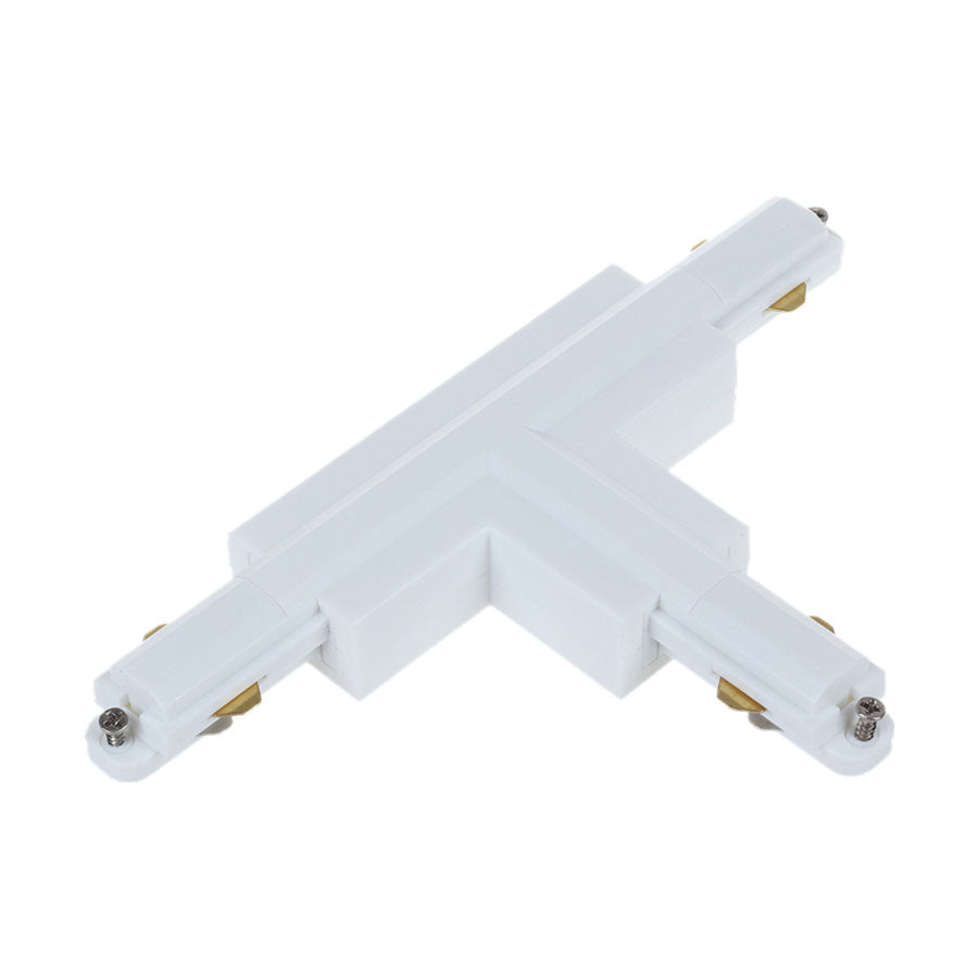 Track Single Circuit 3 Wire T-Piece Right Connector White