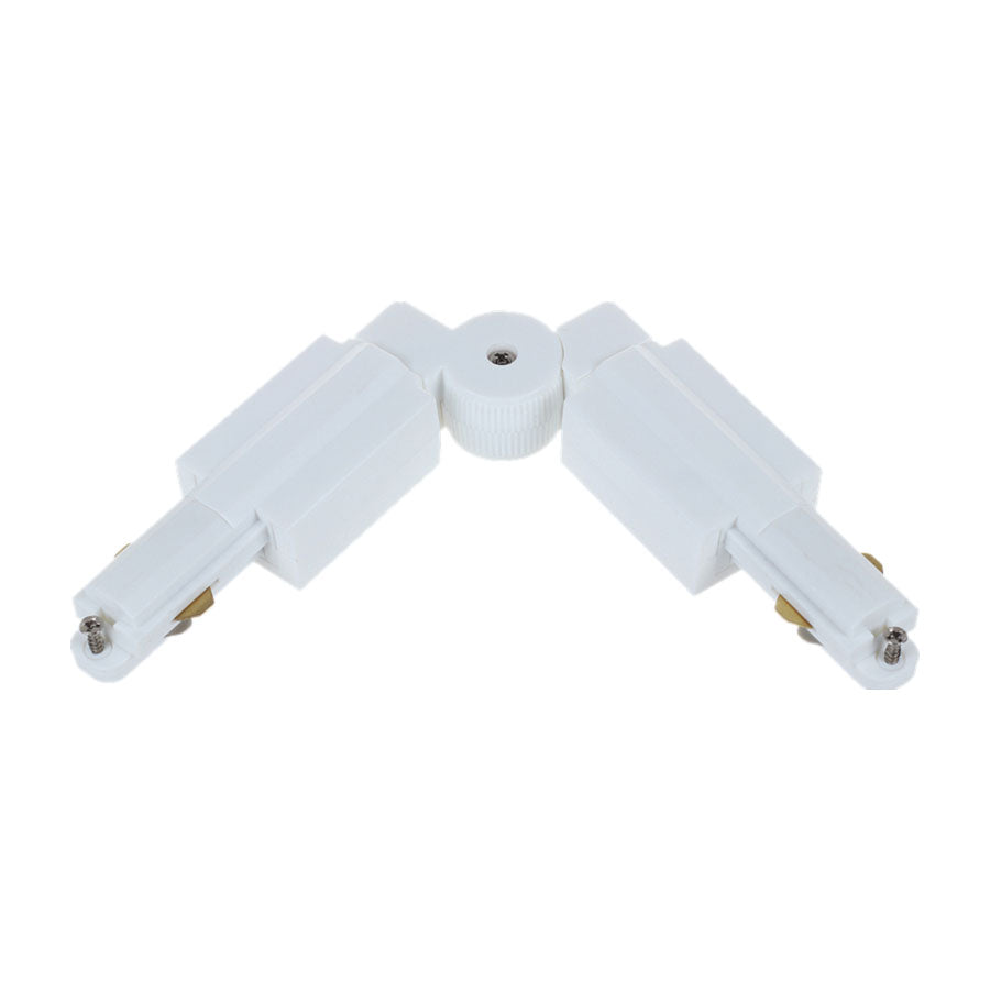 Track Single Circuit 3 Wire Elbow Left Connector White