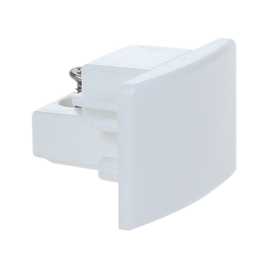 Track Single Circuit 3 Wire End Cap White